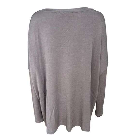MAX MARA LEISURE Gio Oversize Jersey Top in Medium Grey Size M bat sleeve - Picture 7 of 10